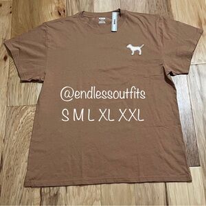 VS PINK LIMITED EDITION TOFFEE TEE SHORT SLEEVE SHIRT